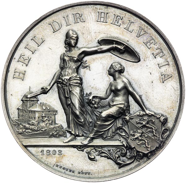 Silver medal 1890 - back