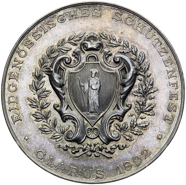 Silver medal 1892 - back