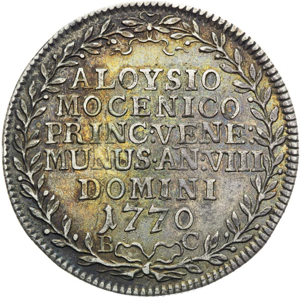 Silver medal 1770 - back