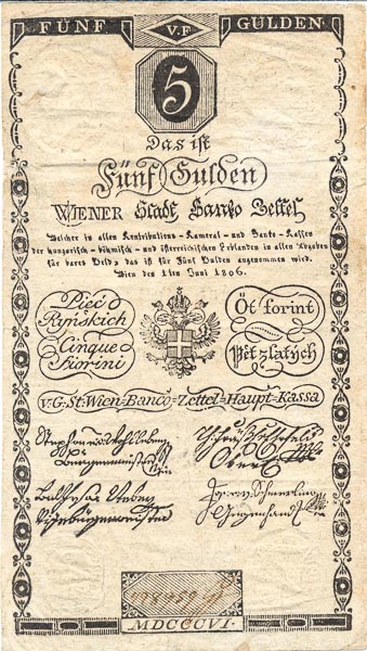 5 Gulden 1806 - front