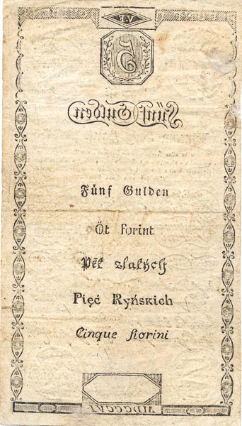 5 Gulden 1806 - back