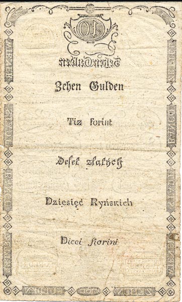 10 Gulden 1806 - back