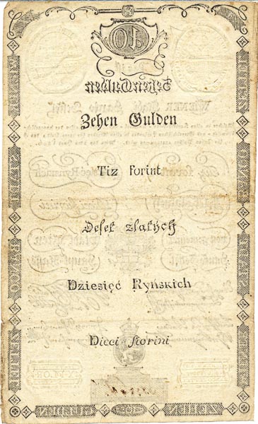 10 Gulden 1806 - back