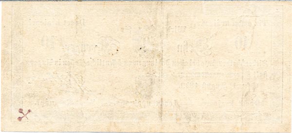 10 Kreutzer 1849 - back