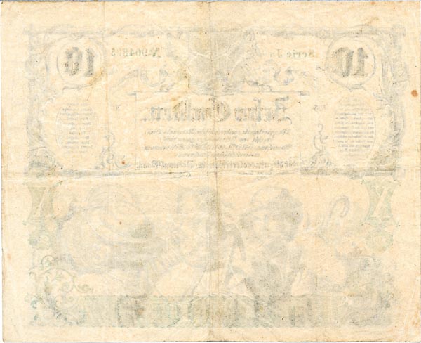 10 Gulden 1863 Js - back
