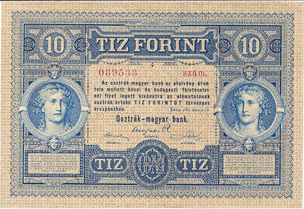 10 Gulden 1880 s. 2499 - back