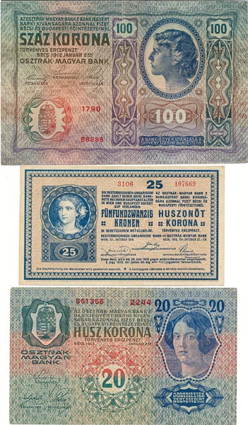Lot of banknotes (5 pcs) - back