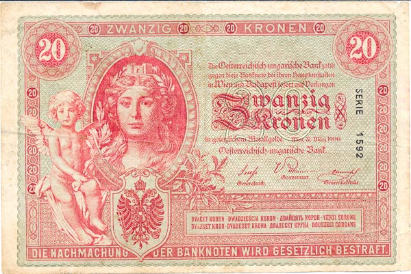 20 Corona 1900 s. 1592 - front