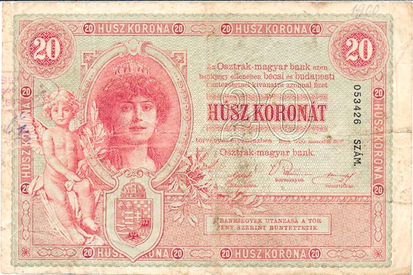 20 Corona 1900 s. 1592 - back