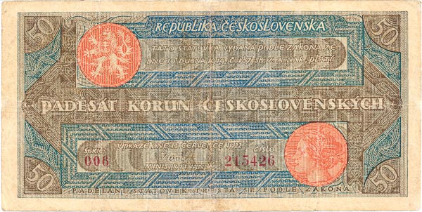 50 Kč 1922 s. 006 - avers