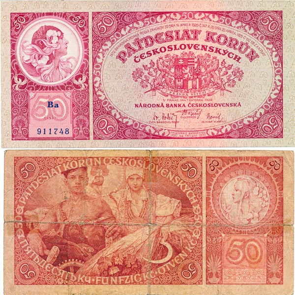 50 Kč 1929 (2 ks) - avers