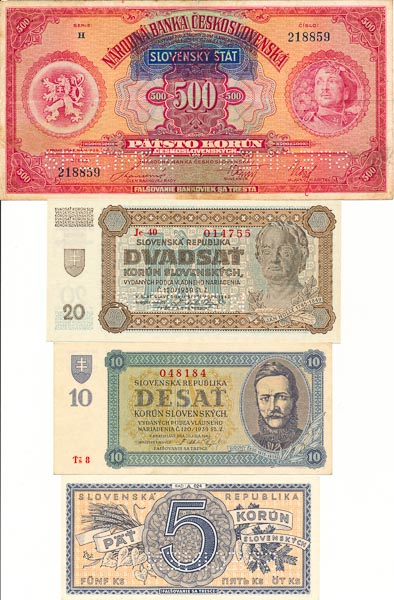 Lot of banknotes (4 pcs) - front