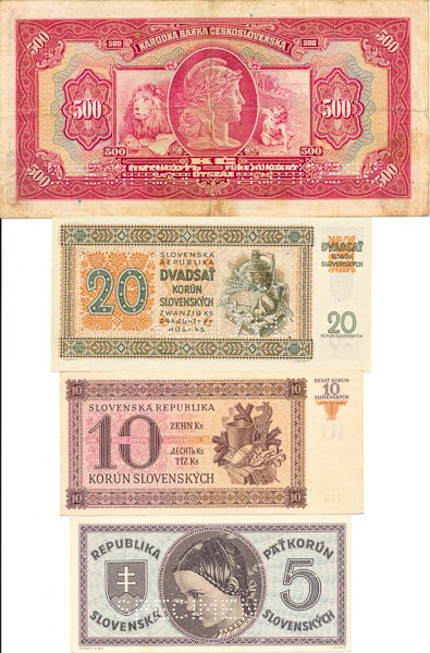 Lot of banknotes (4 pcs) - back