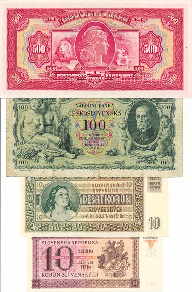Lot of banknotes (4 pcs) - back