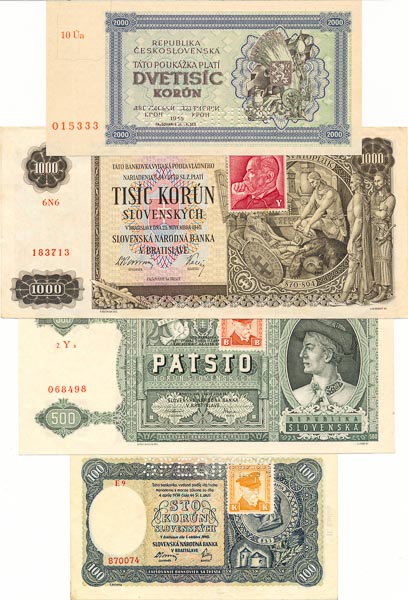 Lot of banknotes (4 pcs) - front