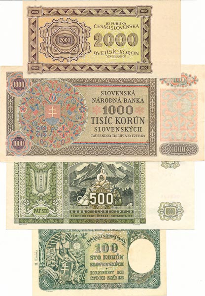 Lot of banknotes (4 pcs) - back