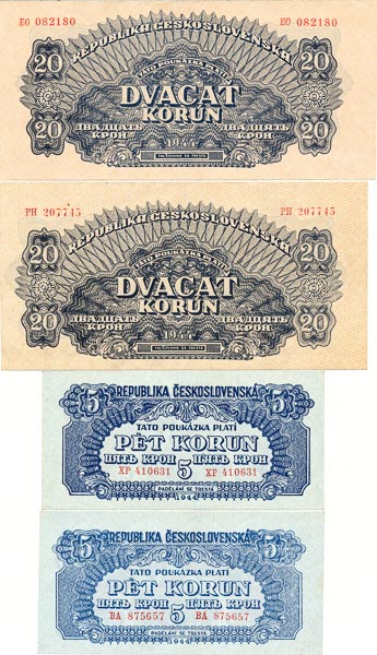 Lot of banknotes (4 pcs) - front