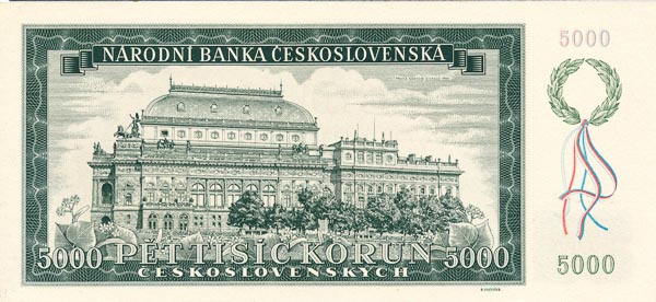 5000 Koruna 1945 s. 17 A - back