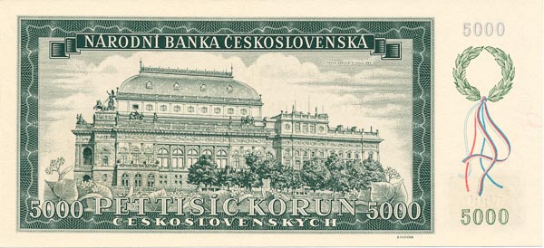 5000 Koruna 1945 s. 17 A - back