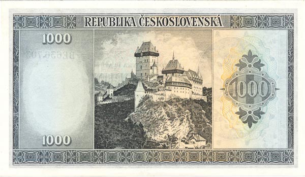 1000 Koruna (1945) BE - back