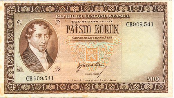 500 Koruna (1945) CB - front