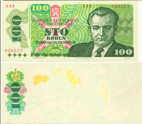 100 Koruna 1989 A 49 - front