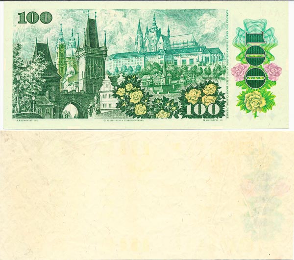 100 Koruna 1989 A 49 - back