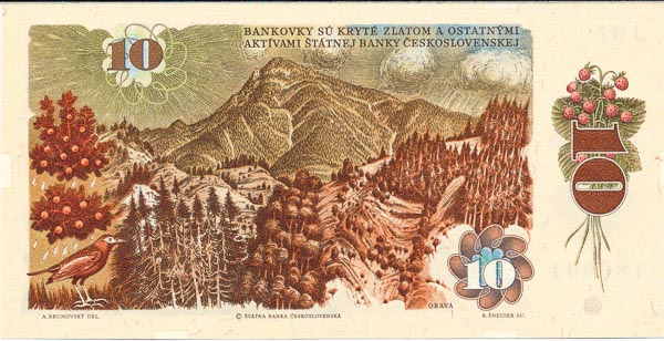 10 Koruna 1986 J 67 - back