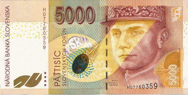 5000 Koruna 1999 H - front