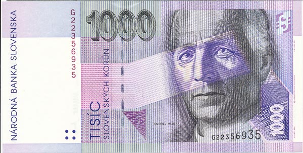 1000 Koruna 1993 G - front