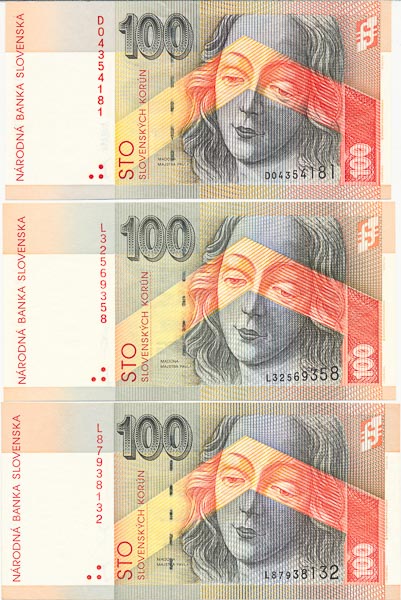 100 Koruna (3 pcs) - front