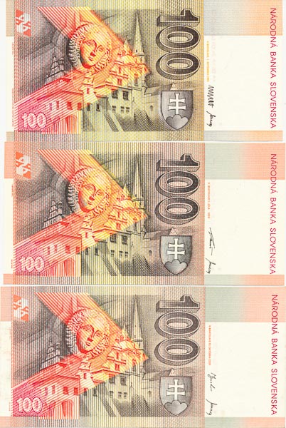100 Koruna (3 pcs) - back