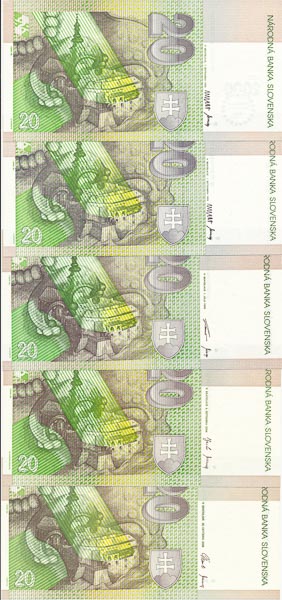 20 Koruna (5 pcs) - back