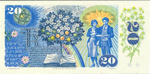 20 Koruna 1988/1993 H 50 - back