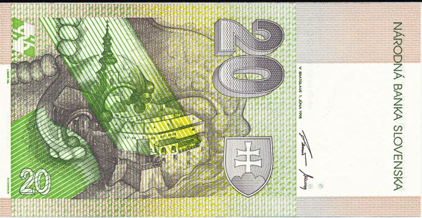 20 Koruna 1995 A - back