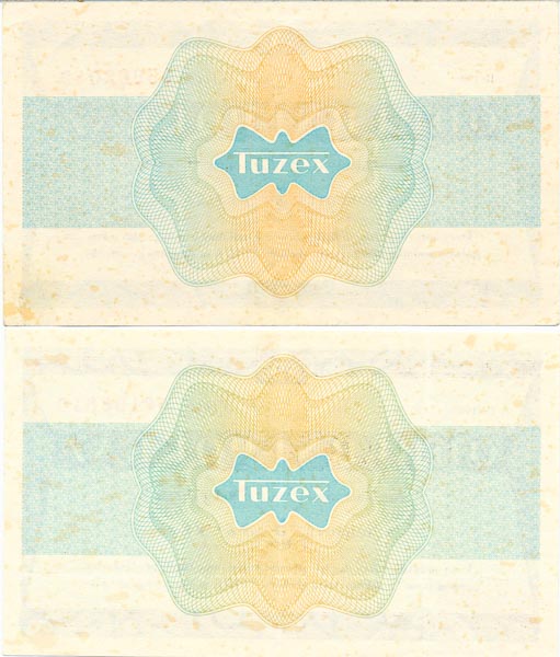 5 TKčs 1985 Odběrní poukaz Tuzex (2 ks) - revers