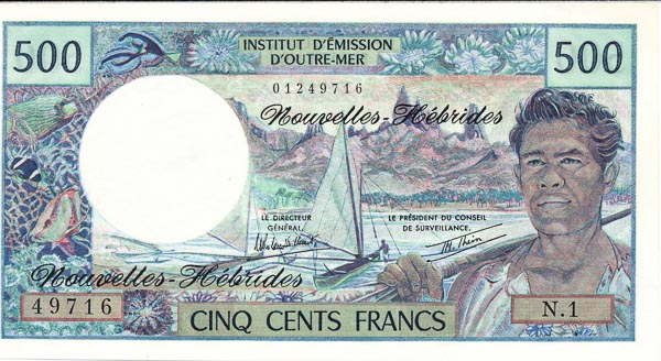 500 Francs (1980) N. 1 - front