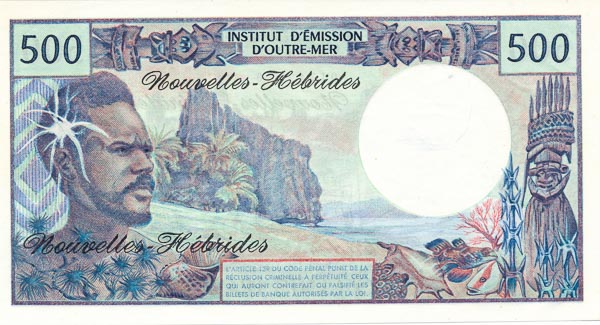 500 Francs (1980) N. 1 - back