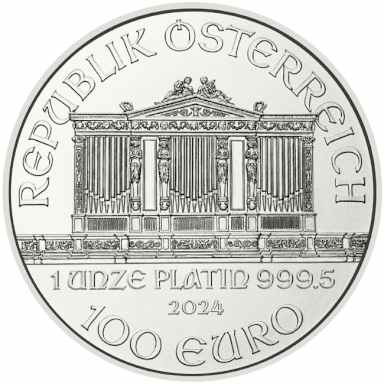 Investiční platina Philharmoniker - 1 unce - revers