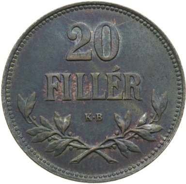 20 Fíller 1920 K-B - revers