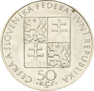 50 Kčs 1990 - Anežka Česká - reverz