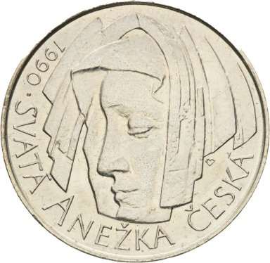 50 Kčs 1990 - Anežka Česká - averz