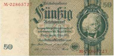 50 Reichsmark 1933 M - front