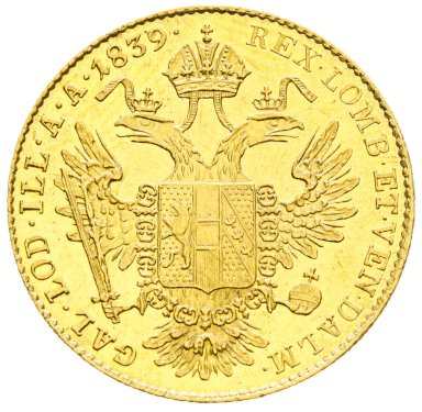 Ducat 1839 B - back