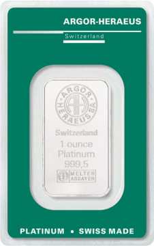 Argor-Heraeus - Platinová cihla 1 unce (31,1 g) - avers