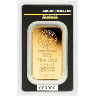 Argor-Heraeus - Gold bar 100 g - front