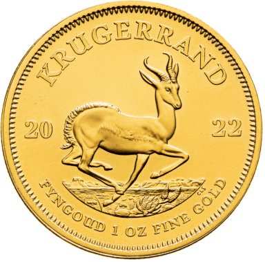 Gold coin Krugerrand - 1 ounce - front