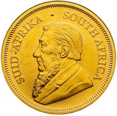 Gold coin Krugerrand - 1/4 ounce - back