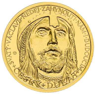 Gold commercial coin ČNB - Saint Wenceslas ducat 2024 - front