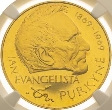 Gold medal 1969 - J. E. Purkyně - front